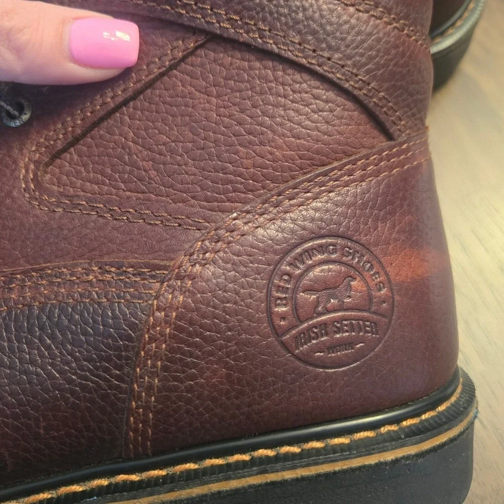 Irish Setter Red Wing 83624 Mens 10.5 E2 Brown Leather Steel Toe Work Boots EH